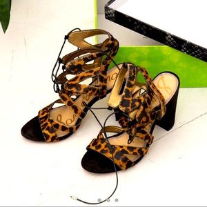 Sam Edelman cheetah strapped shoes NEW